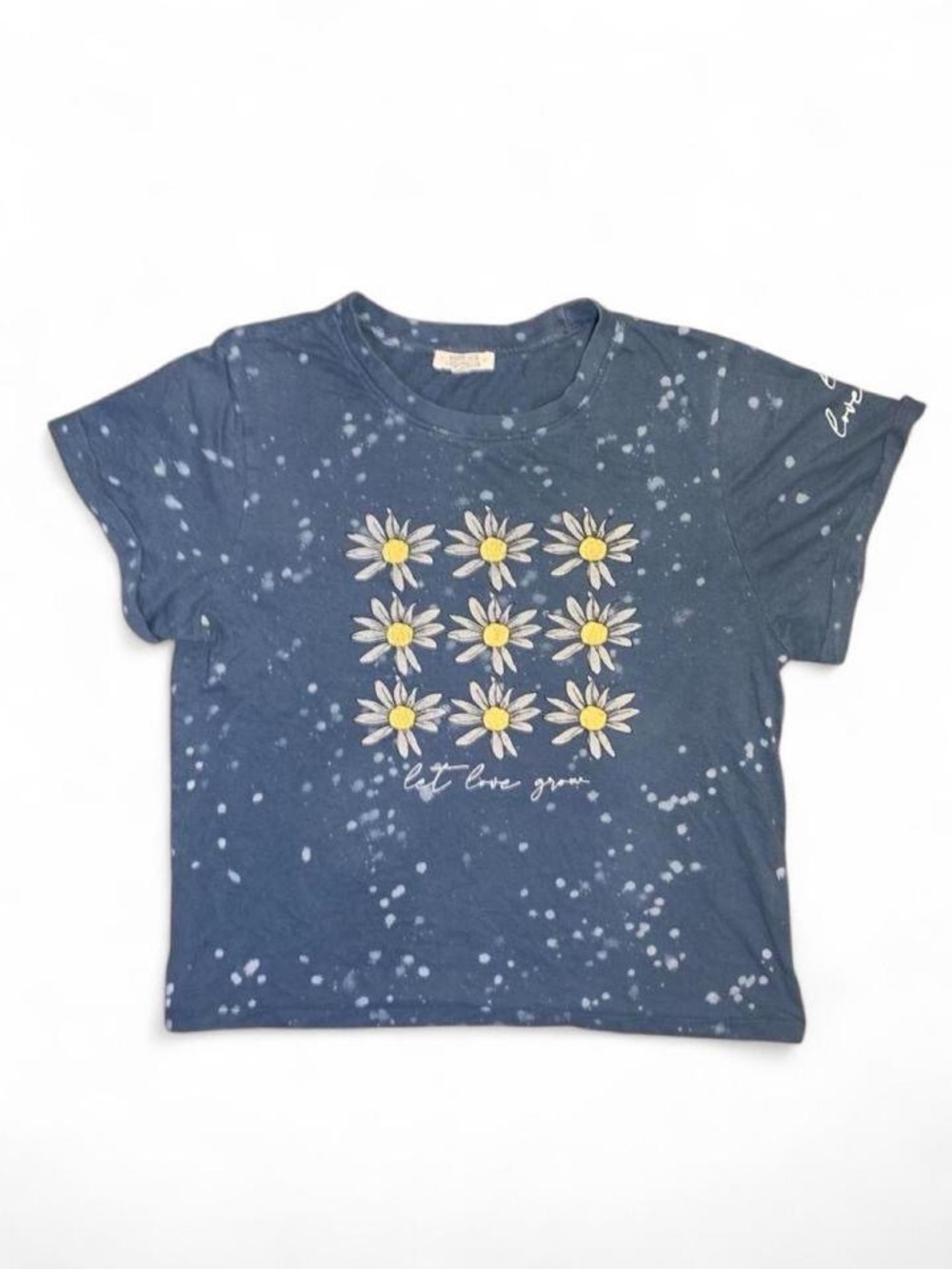 Blue Daisy Graphic Short Sleeve Tee